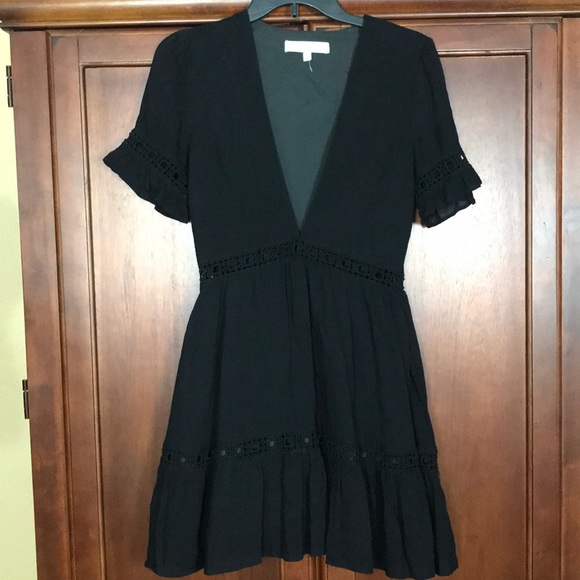 Endless Rose Dresses & Skirts - Endless Rose Black V-Neck Swing Dress S